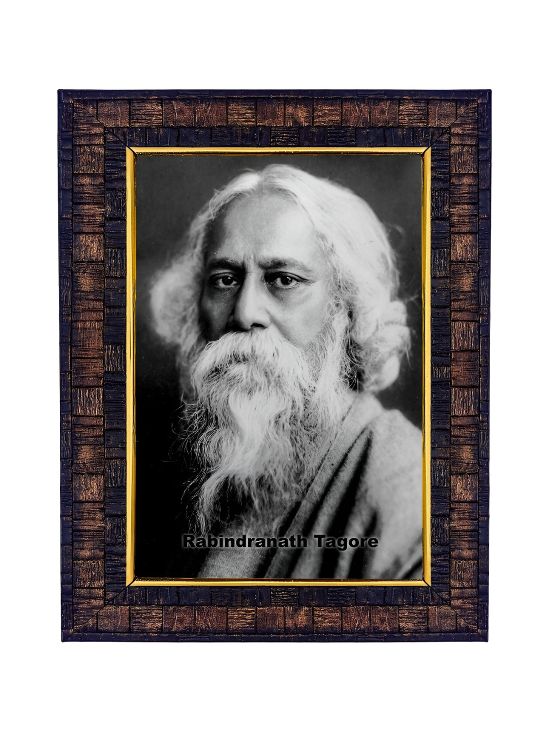 Hawai Black & White Rabindra Nath Tagore Wooden Wall Photo Frame