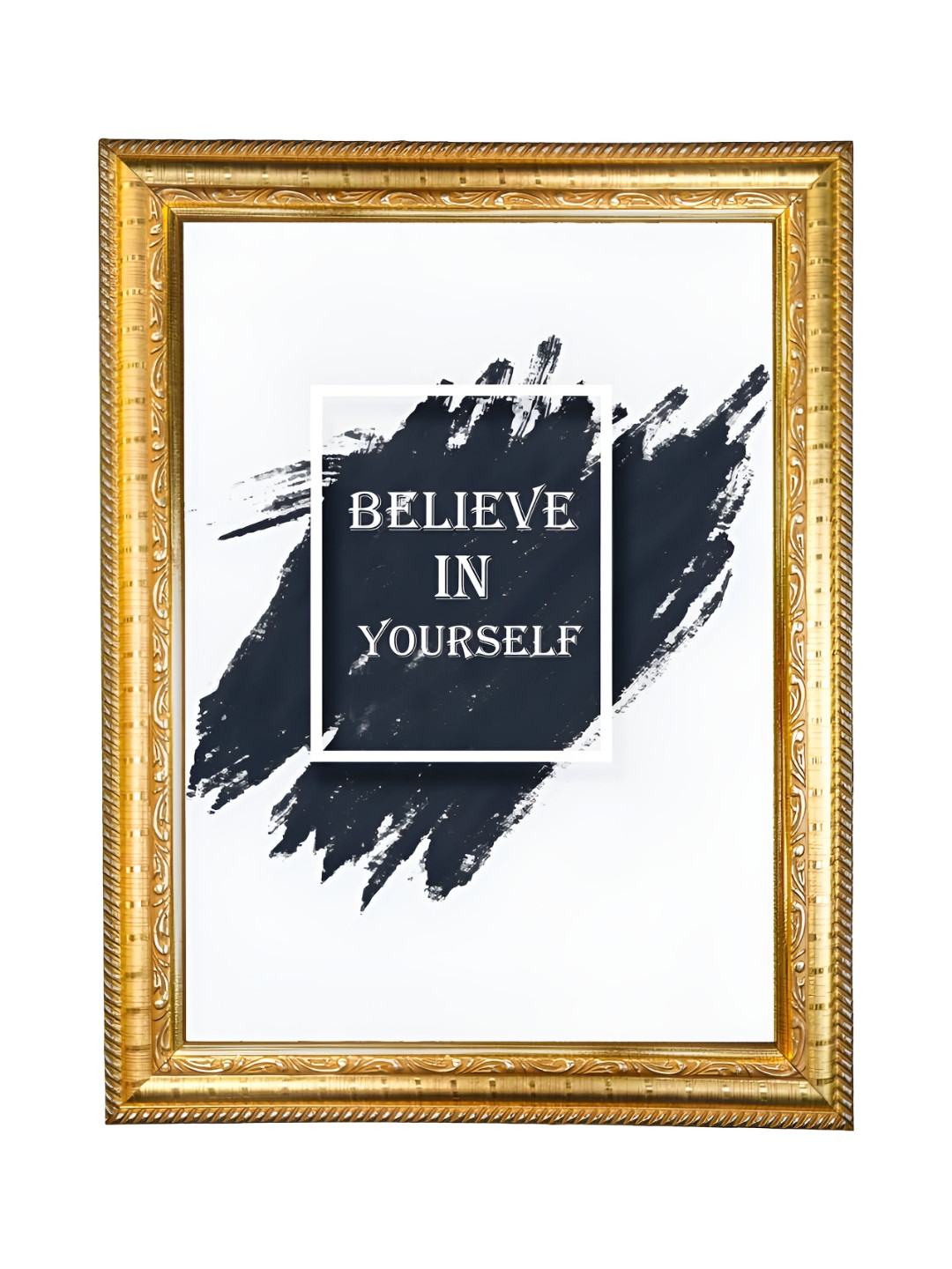 Hawai Gold Toned & White Believe in Yourself Wall Hanging Wooden Photo Frames