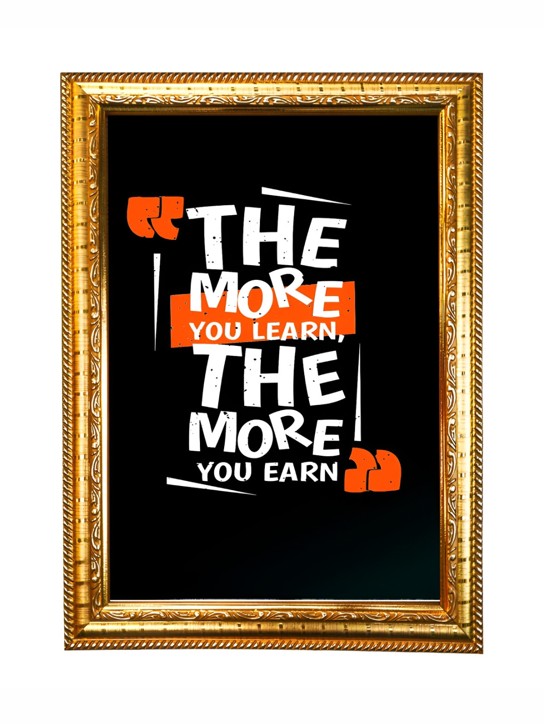 Hawai Black and Orange Motivational Quote Wooden Wall Photo Frame