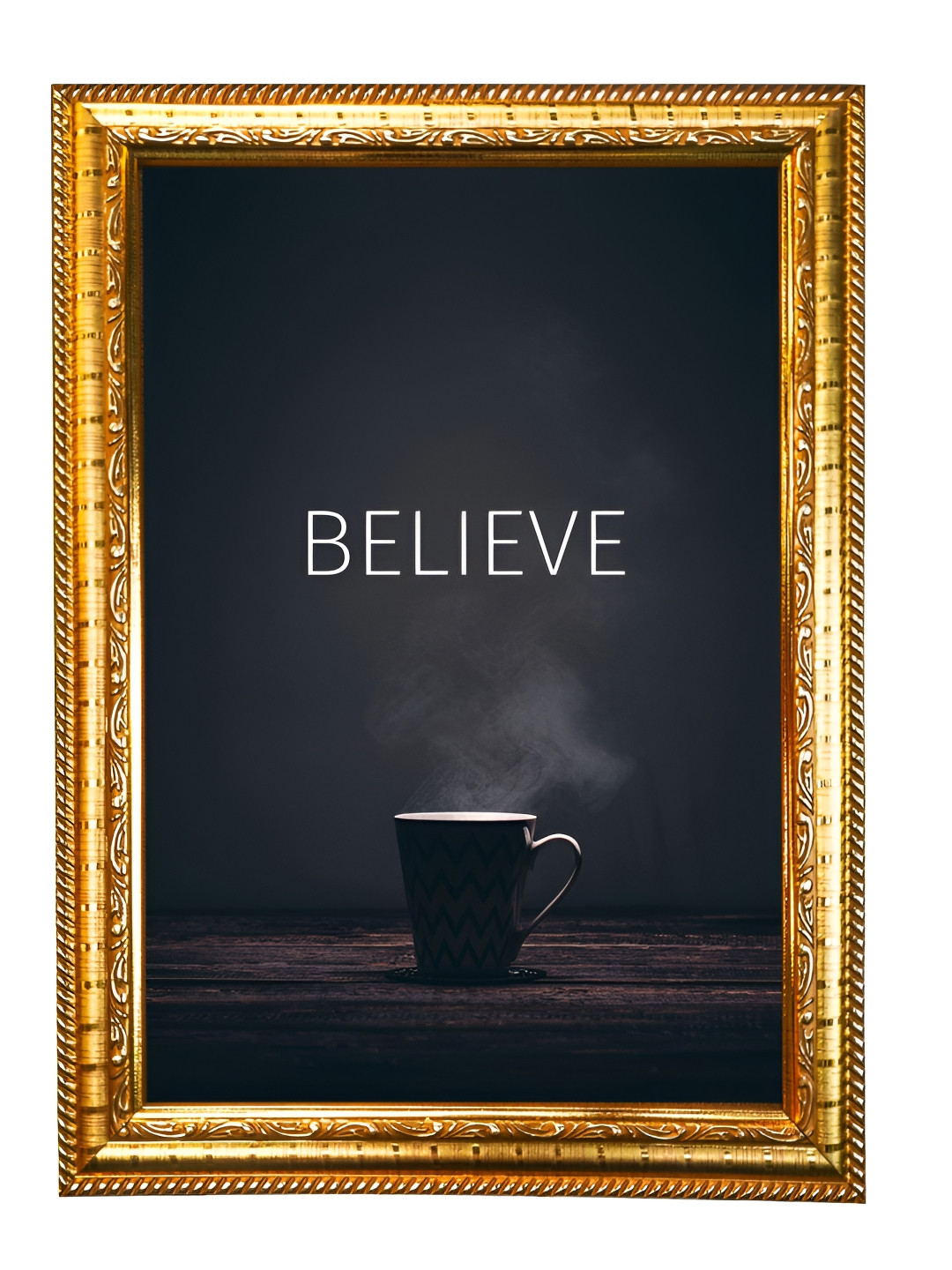 Hawai Black & White Believe Wooden Wall Photo Frame