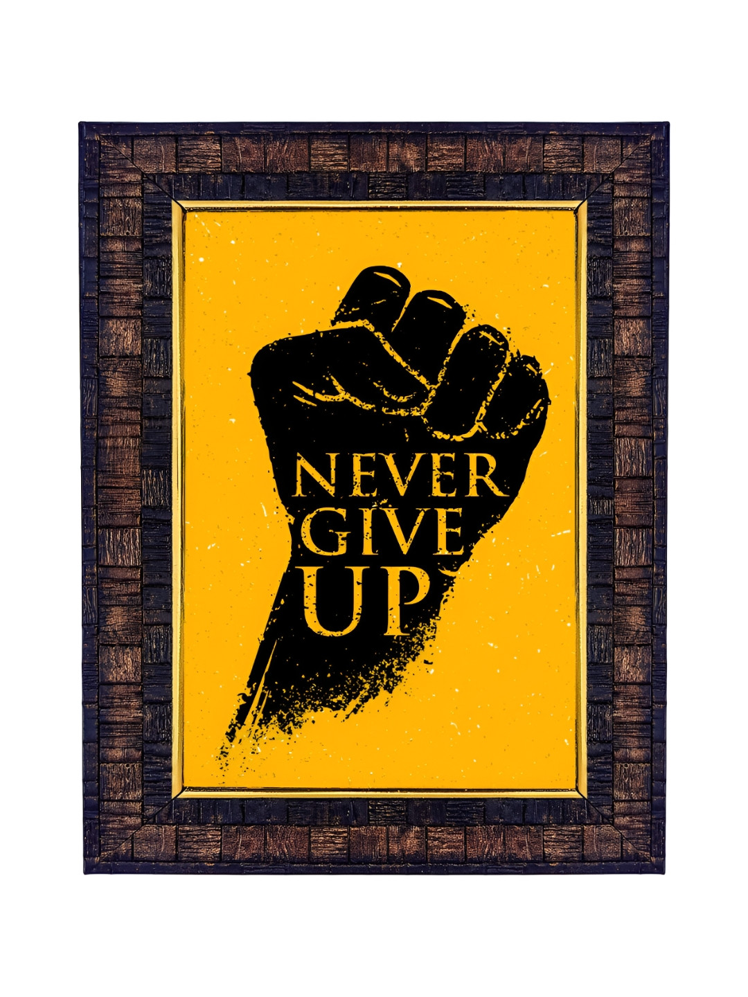 Hawai Yellow & Black Motivational Quote Wooden Photo Frame