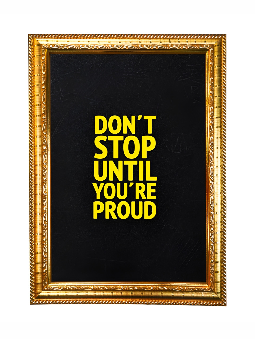 Hawai Gold-Toned & Black Motivational Quote Wooden Photo Frame