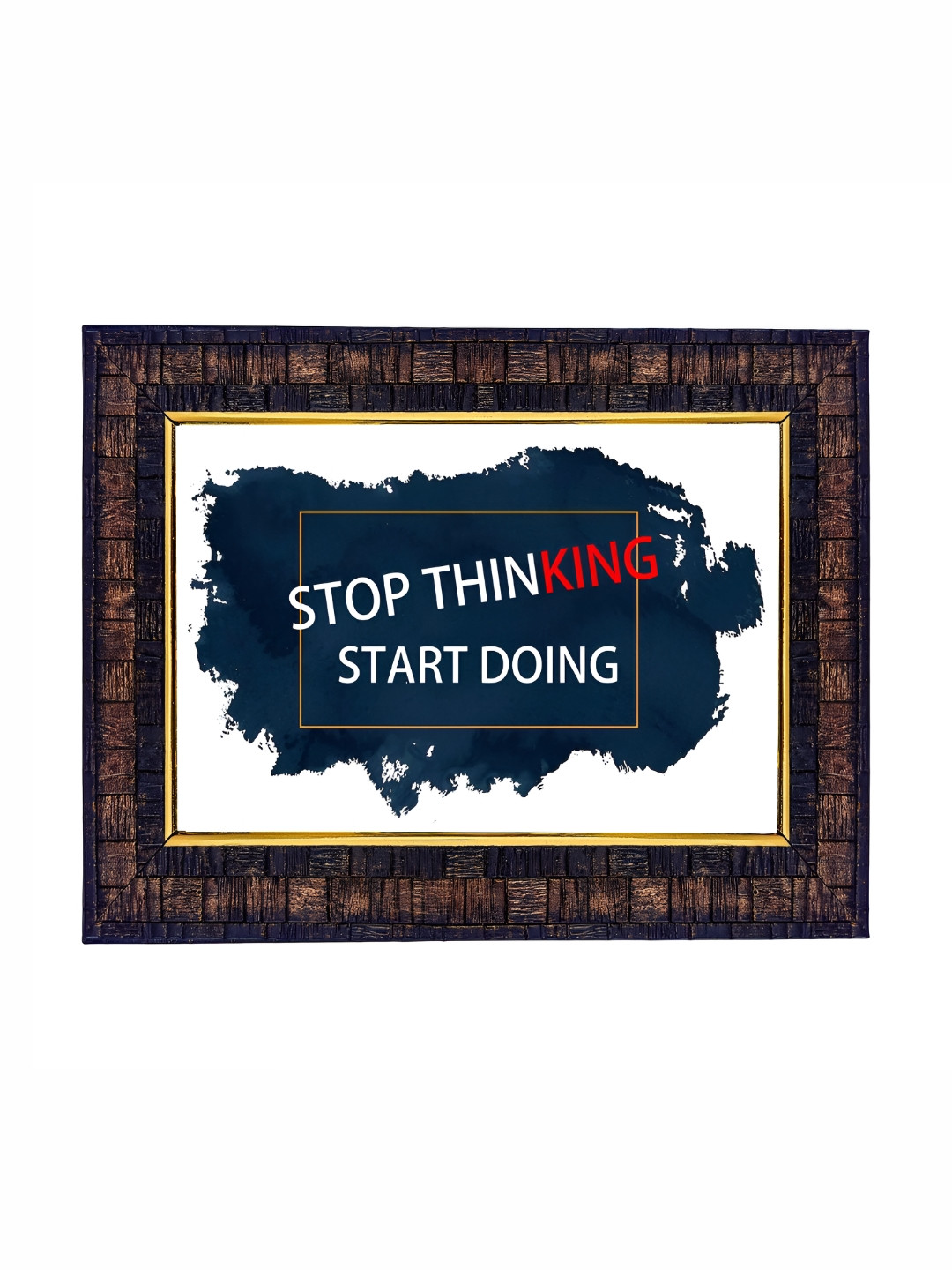 Hawai White & Black Quote Printed Wooden Wall Photo Frame