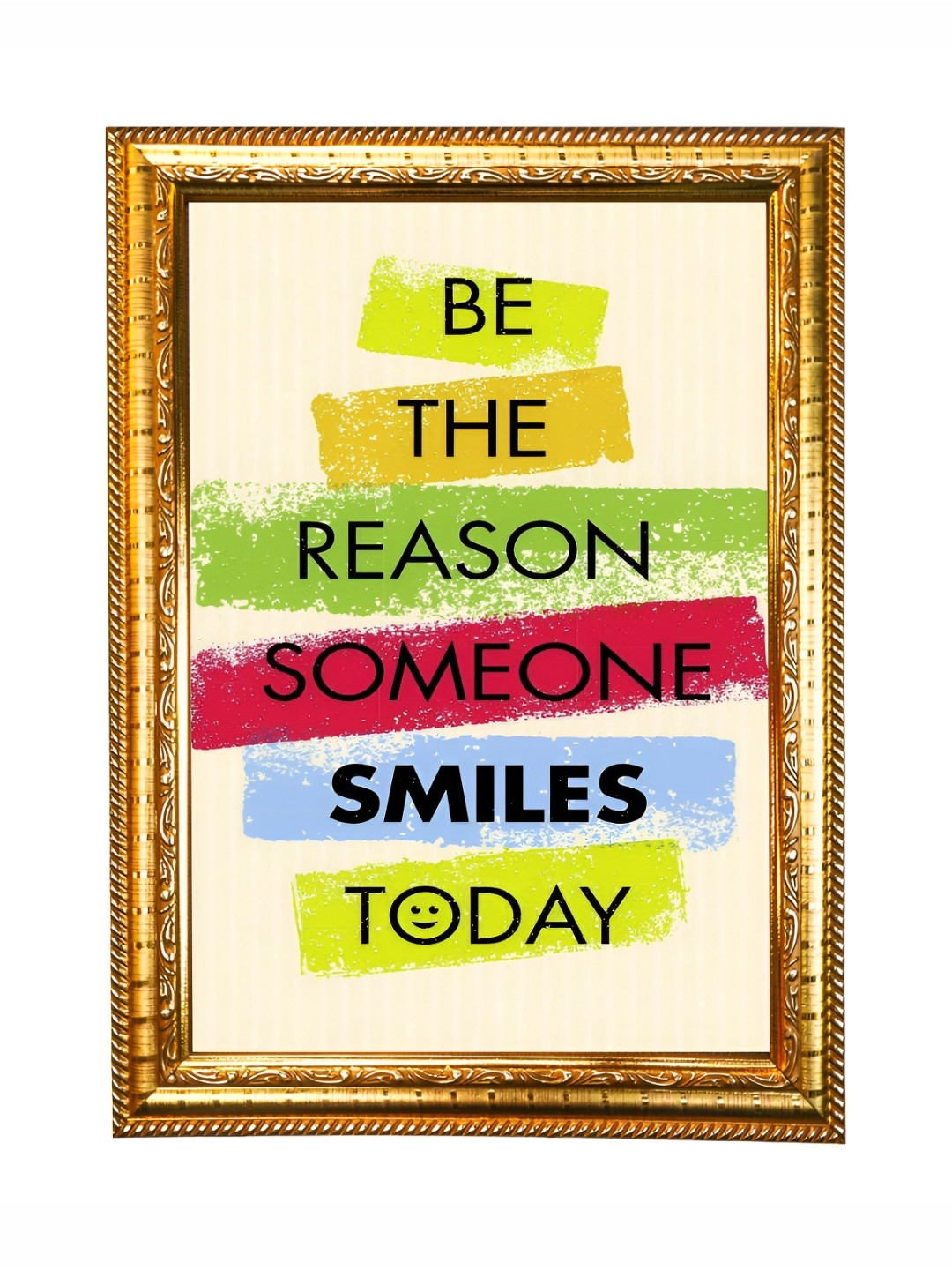 Hawai Gold Toned Motivational Quote Be the Reason Someone Smiles Today Photo Frame