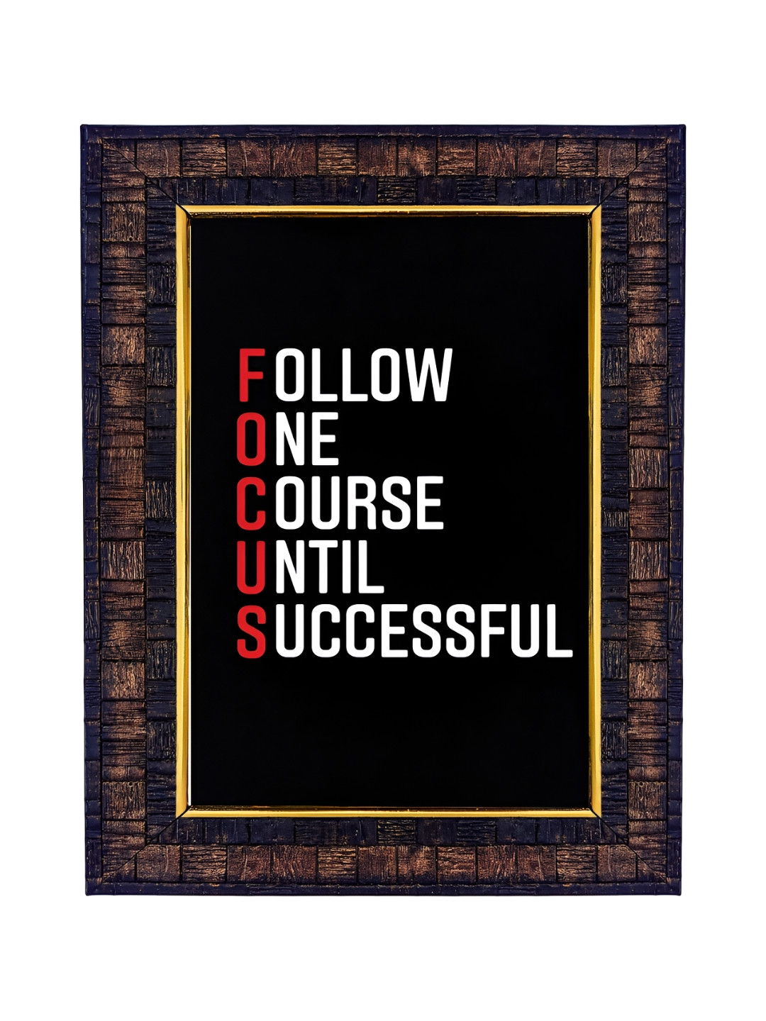 Hawai Black and Brown  Motivational Quote Wooden Wall Photo Frame
