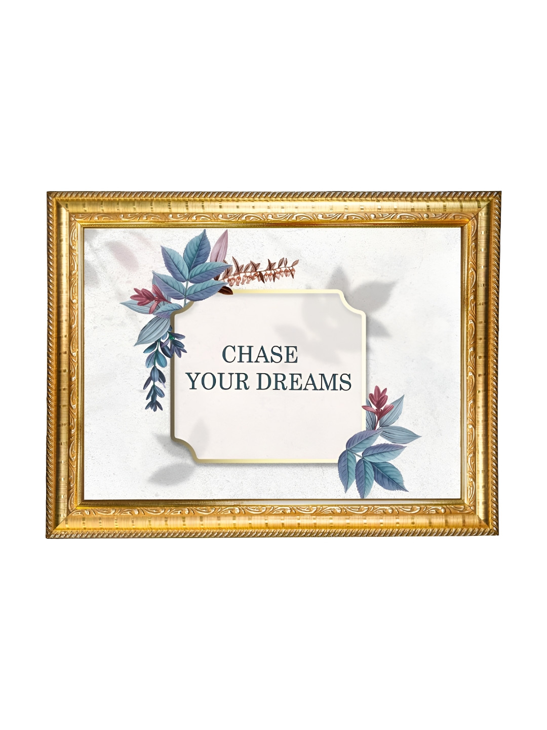 Hawai Gold Toned Motivational Quote Chase Your Dreams Wooden Wall Hanging Photo Frame