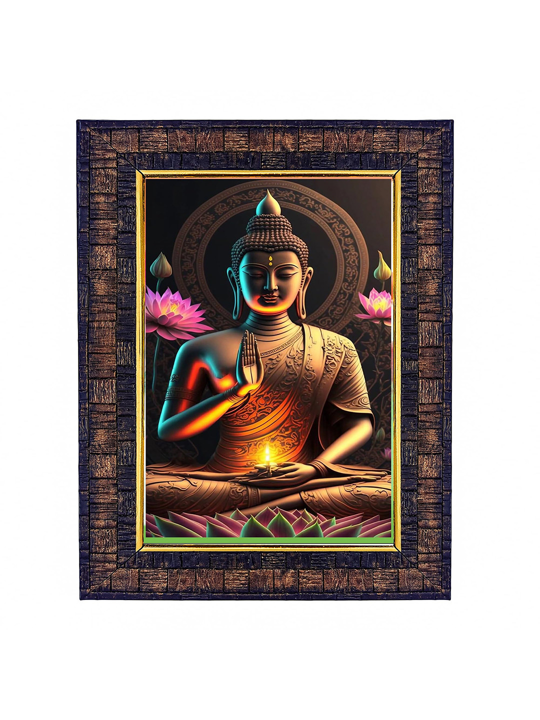 Hawai Black Siddhartha Gautama The Buddha Wooden Wall Photo Frame