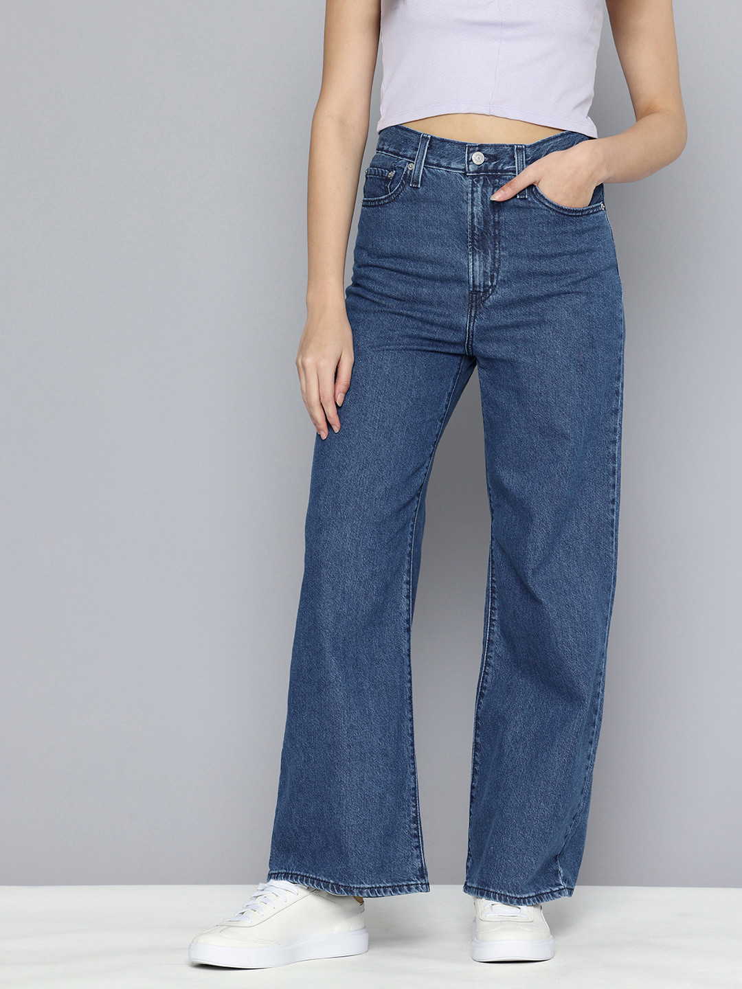 Levis Women Ribcage Wide Leg High-Rise Jeans