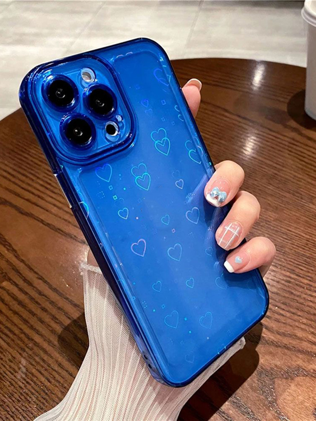 Luxury Kase LK121 Abstract Printed iPhone 14 Pro Max 3D Laser Glitter Back Case