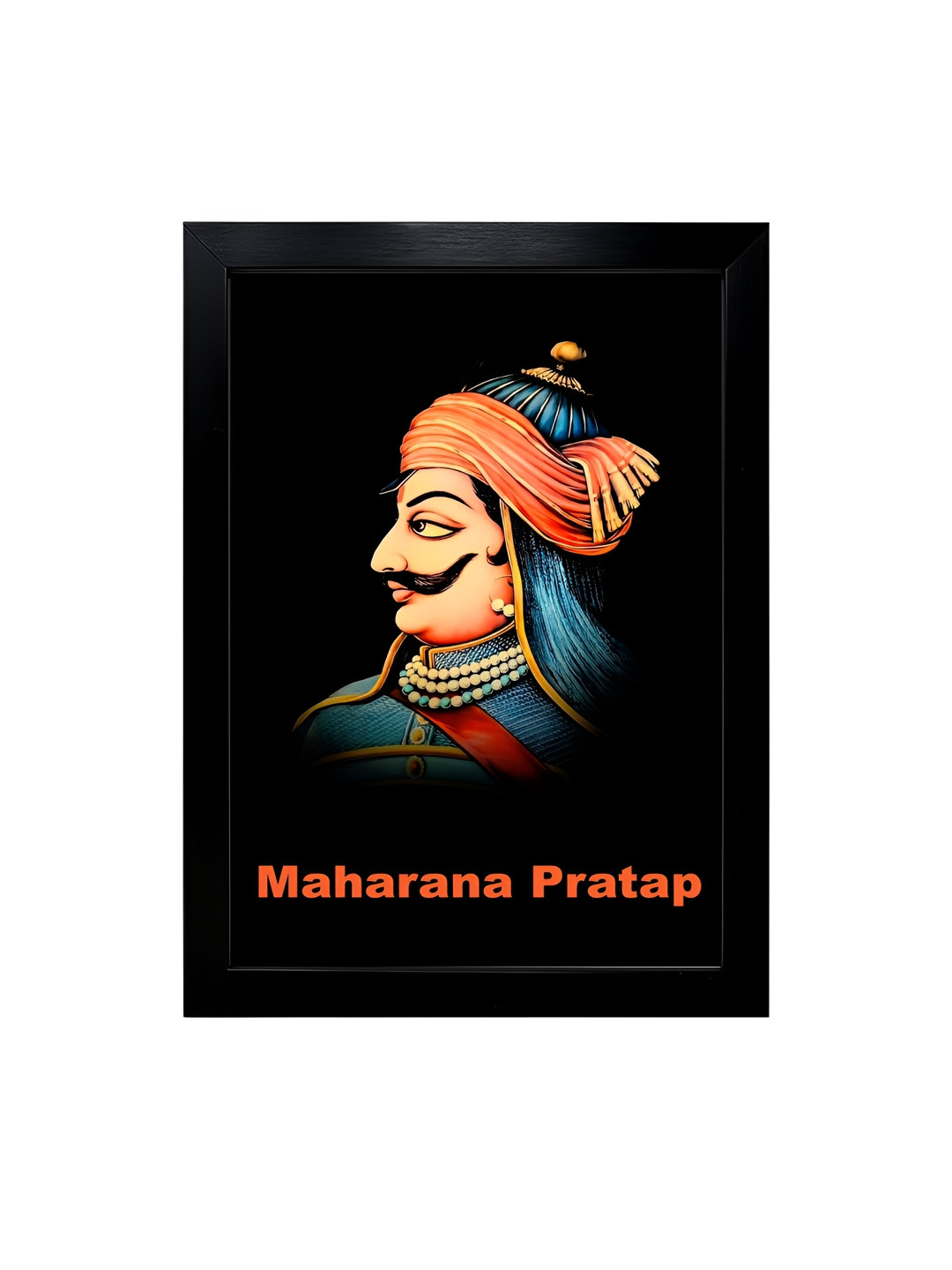 Hawai Black & Blue Maharana Pratap Wooden Photo Frame