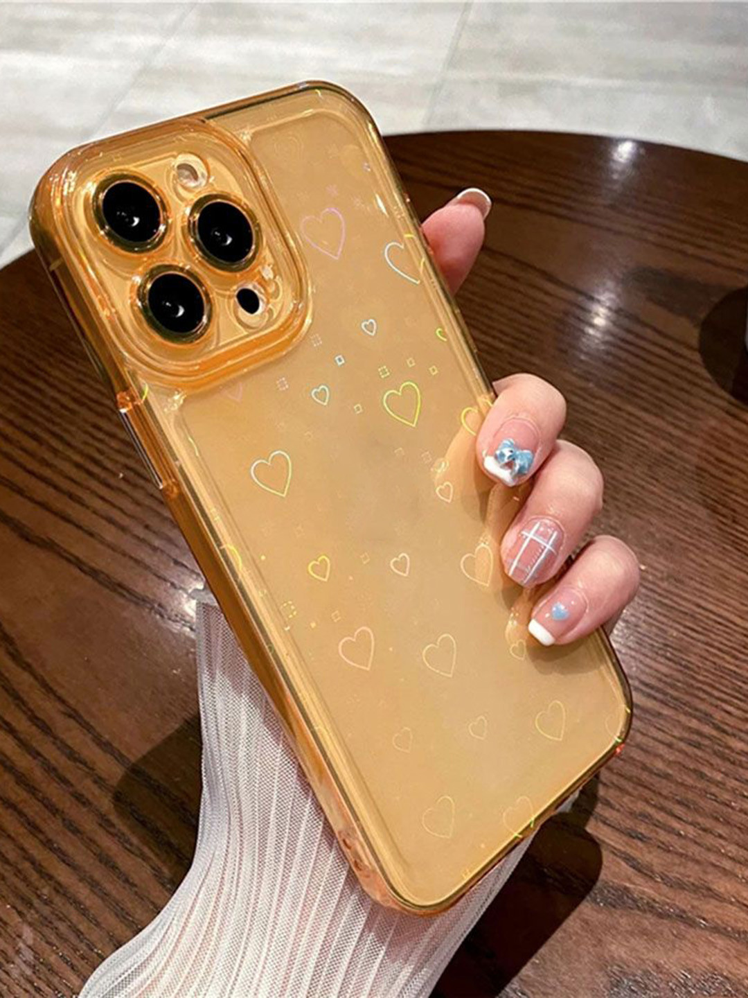 Luxury Kase LK121 Abstract Printed iPhone 14 Pro Max 3D Laser Glitter Back Case