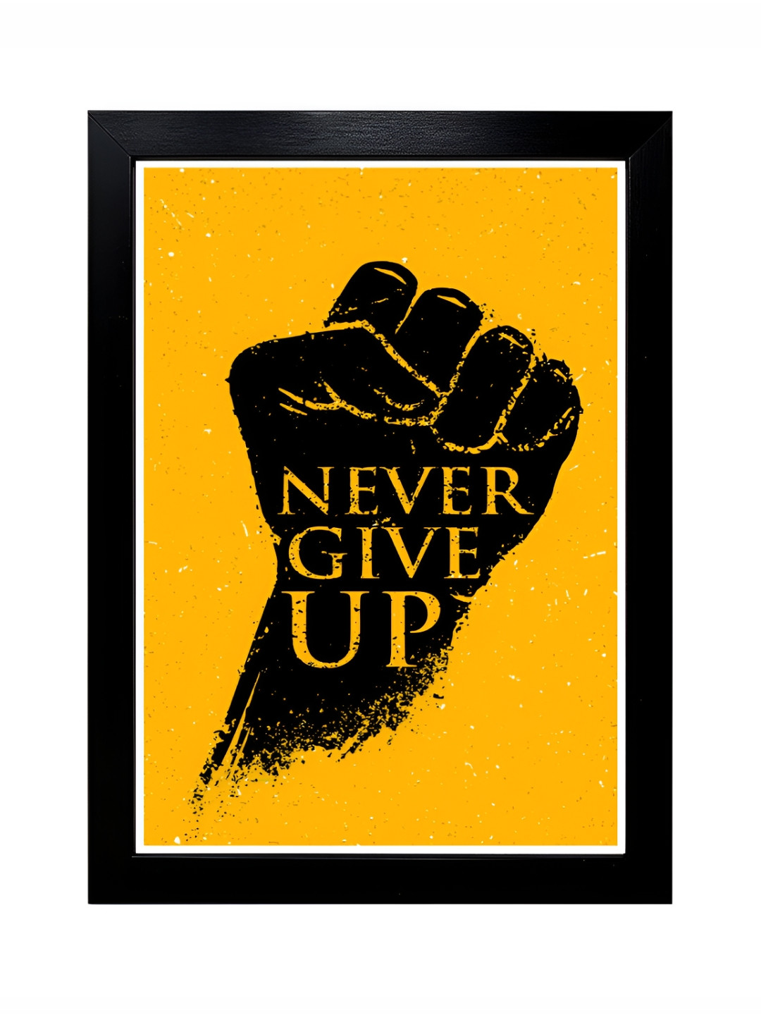 Hawai Gold-Toned Motivational Quote Never Give Up Wooden Wall Photo Frame