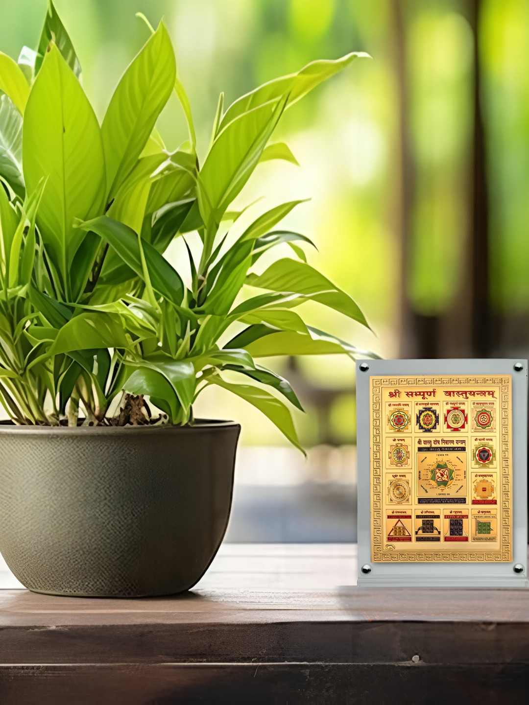 Hawai Gold-Toned Shree Sampoorna Vashtu Acrylic Photo Frame