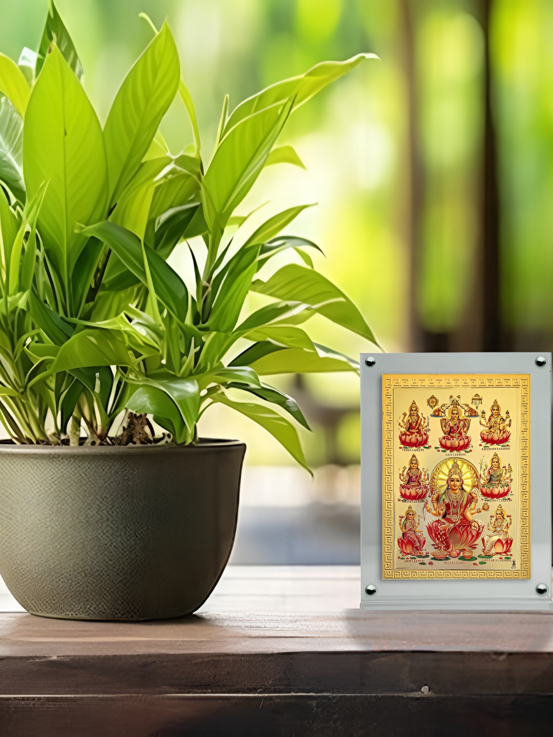 Hawai Gold-Toned Ashta Lakshmi Acrylic Wall Photo Frame