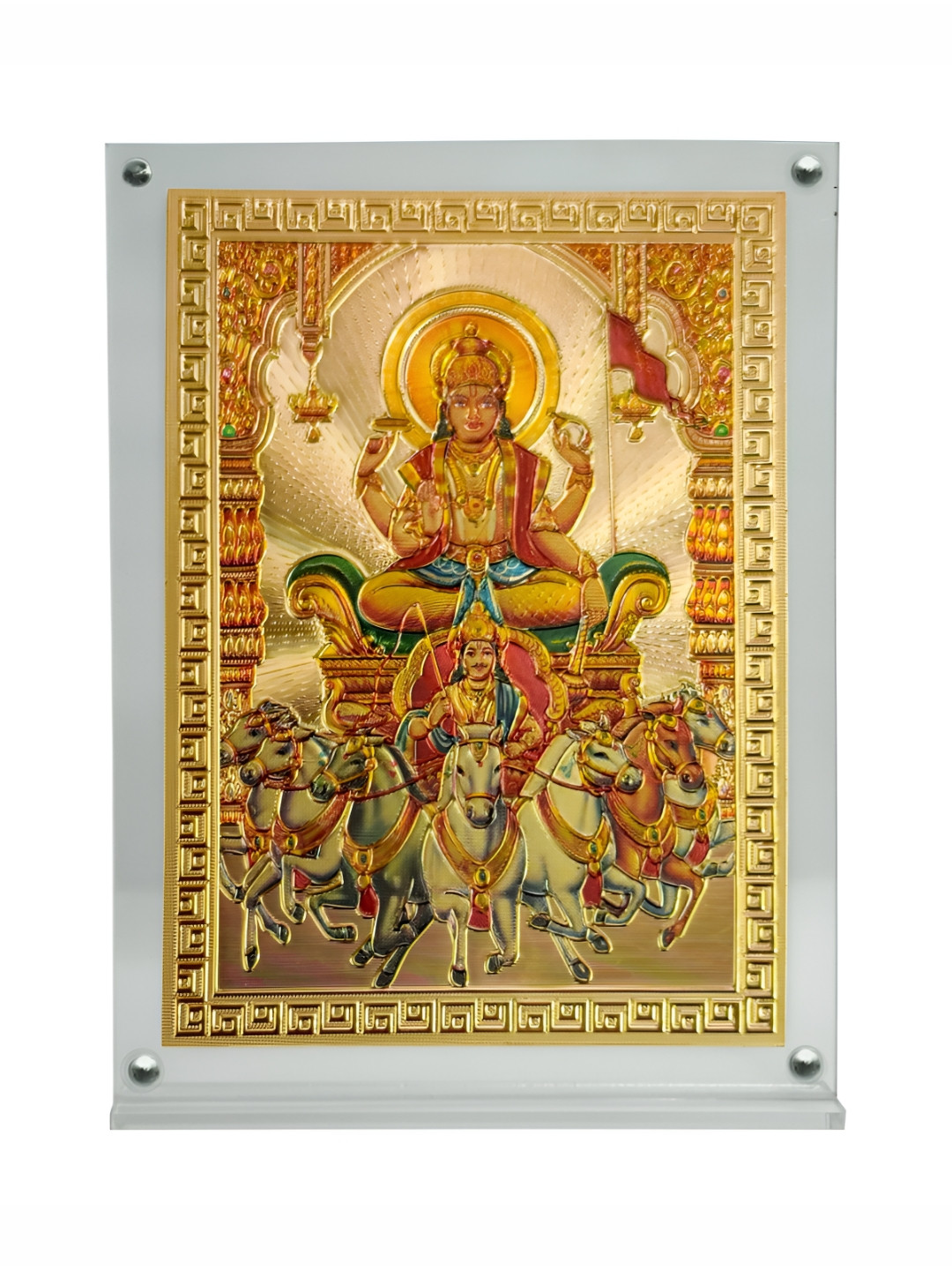 Hawai Gold-Toned Surya Dev Acrylic Wall Photo Frame