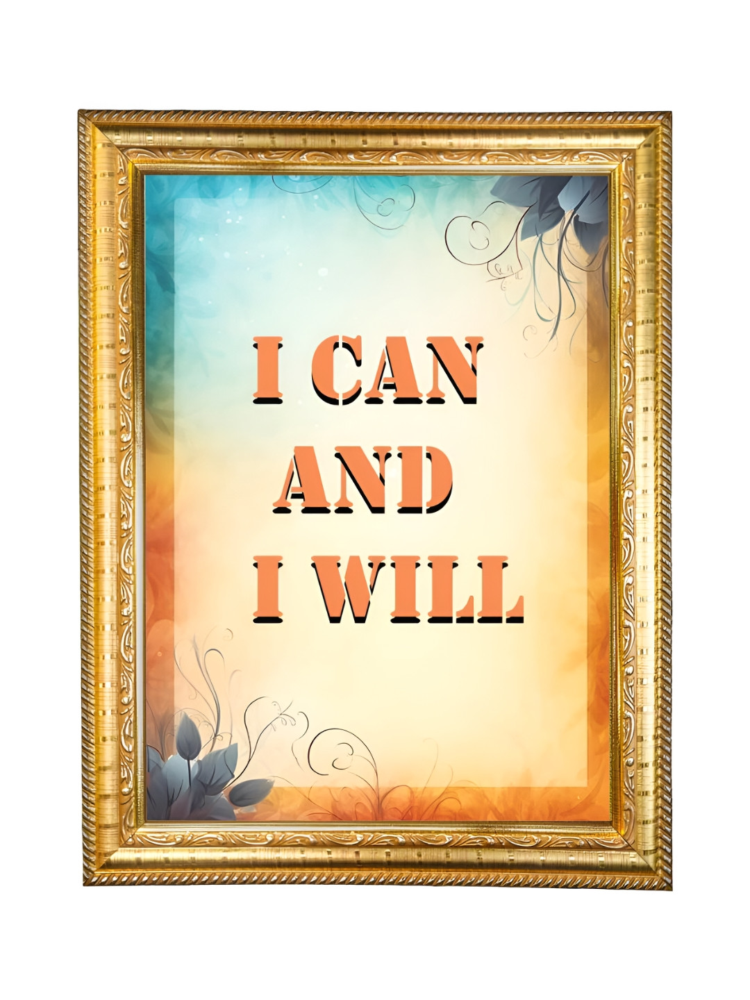 Hawai Orange Colored & Blue Quote Wooden Wall Photo Frame