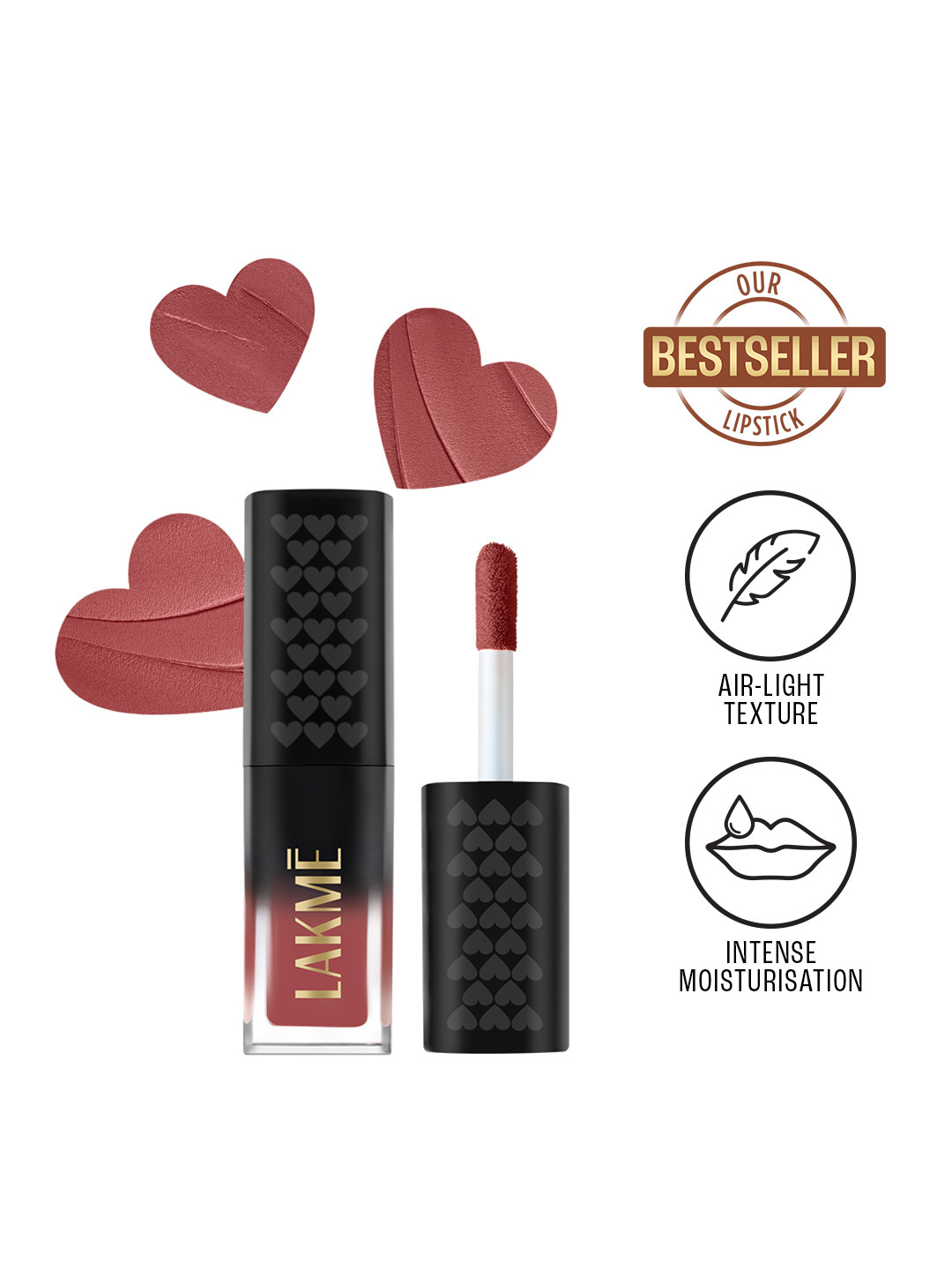 Lakme Xtraordin-airy Lip Mousse Mini With Velvet Matte Finish  1.8g - Lets Talk Nude