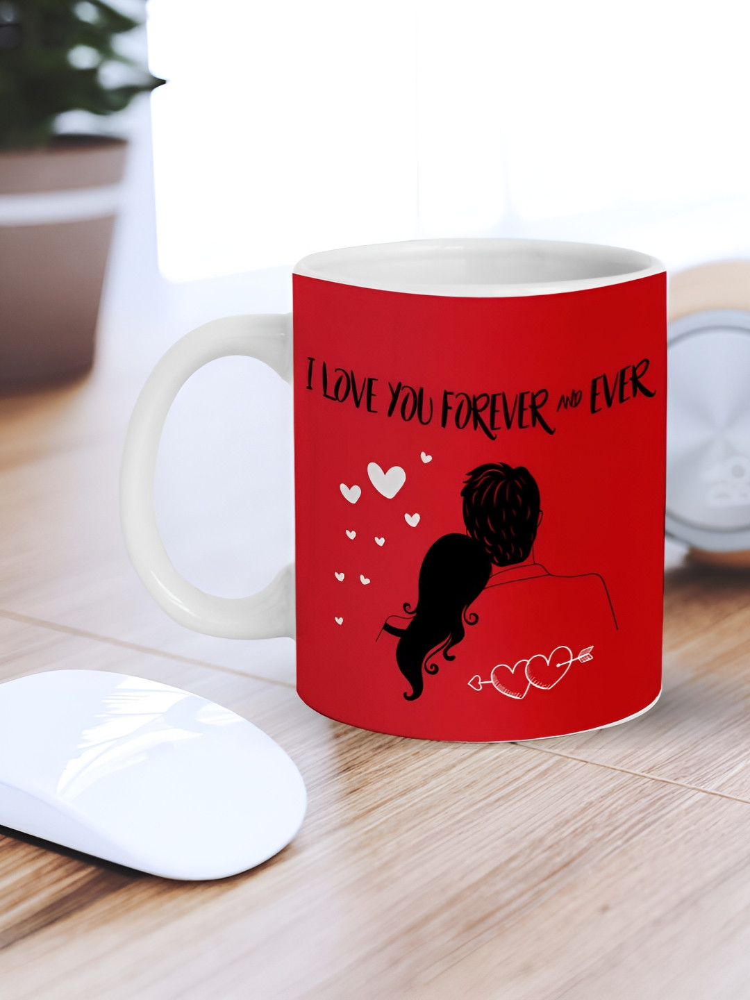 eCraftIndia Fiesta Sip & Inspire White Typography Ceramic Microwave Safe Mug-330ml