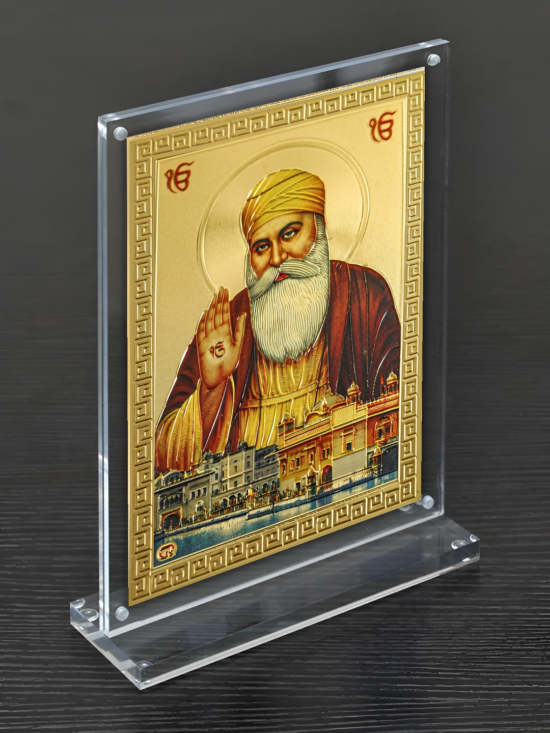 Hawai Gold-Toned Guru Gobind Acrylic Wall Photo Frame