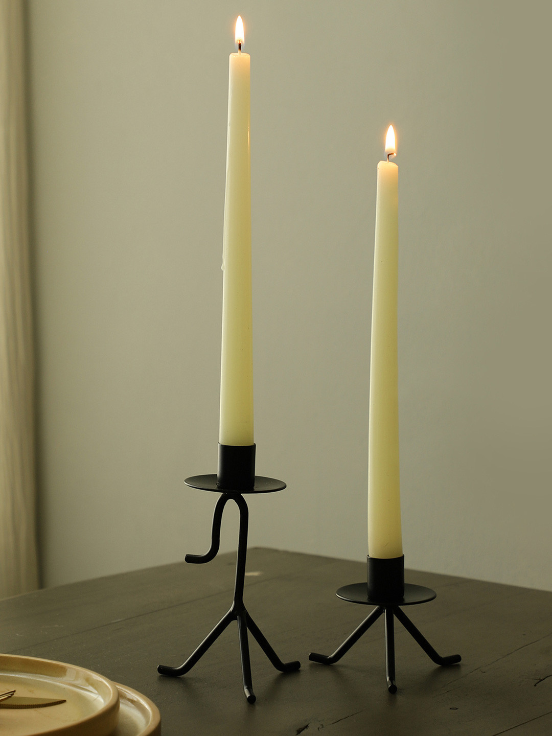 Decor de Maison Black 2 Pieces Candle Holders