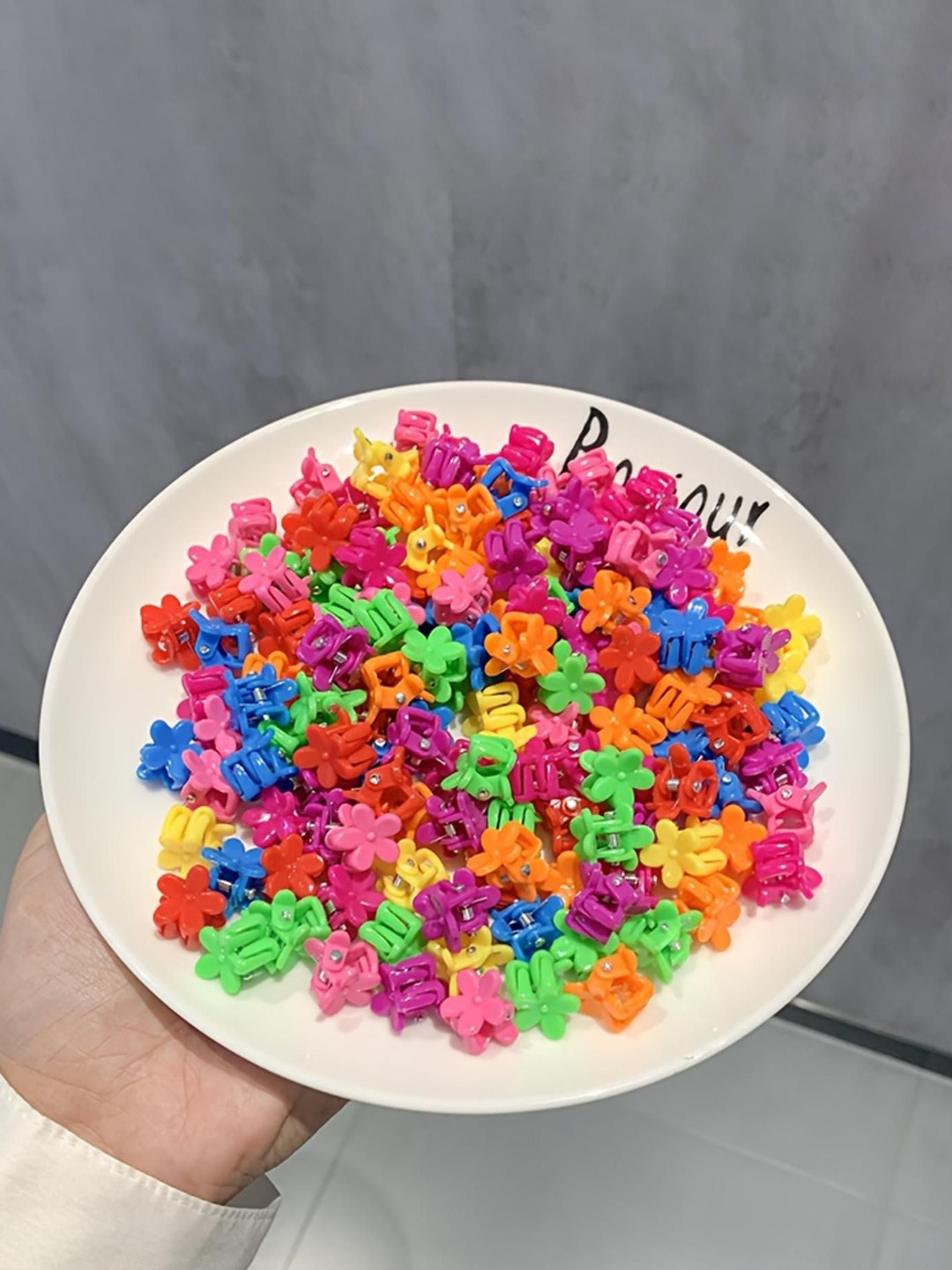 LYTIX Girls 50-Pcs Flower Hair Clips