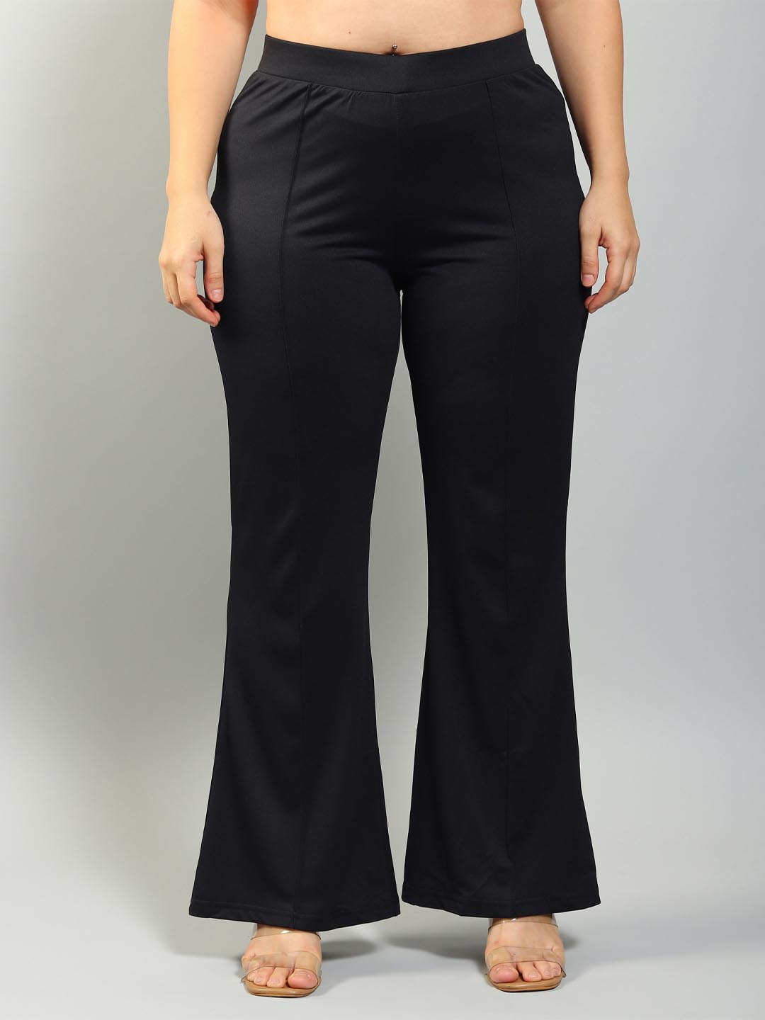 Plus Size Women Wrinkle Free Bootcut Trousers