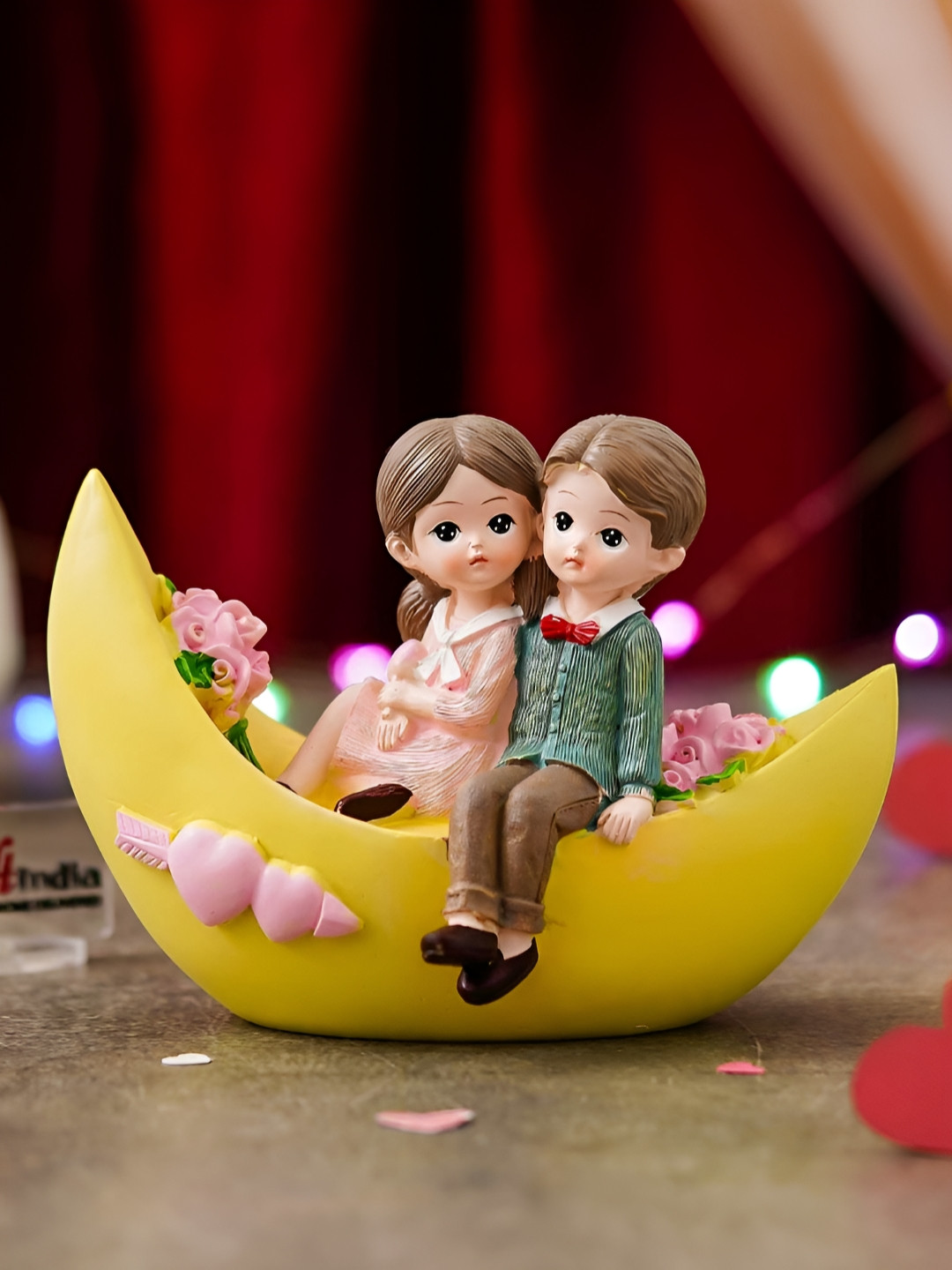 eCraftIndia Romantic Couple Showpiece Sitting on Boat