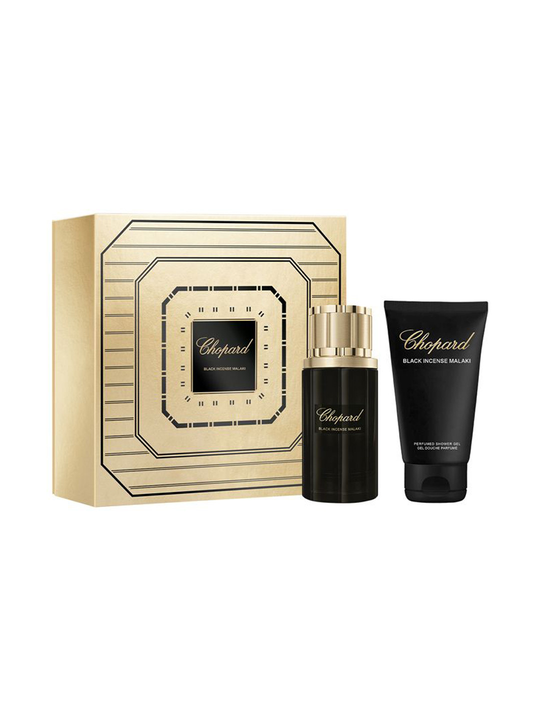Chopard Set Of 2 Black Incense Malaki EDP - 80 ml & Shower Gel -150 ml