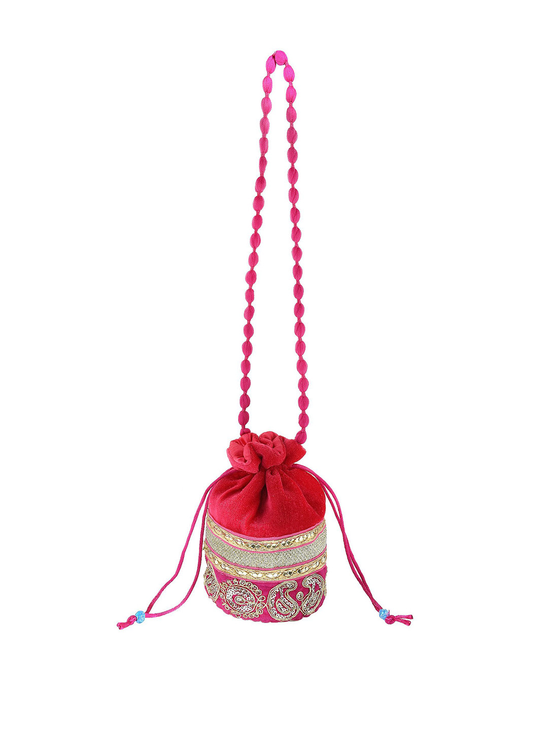 MEMOIR Embellished Zari Work Potli Clutches