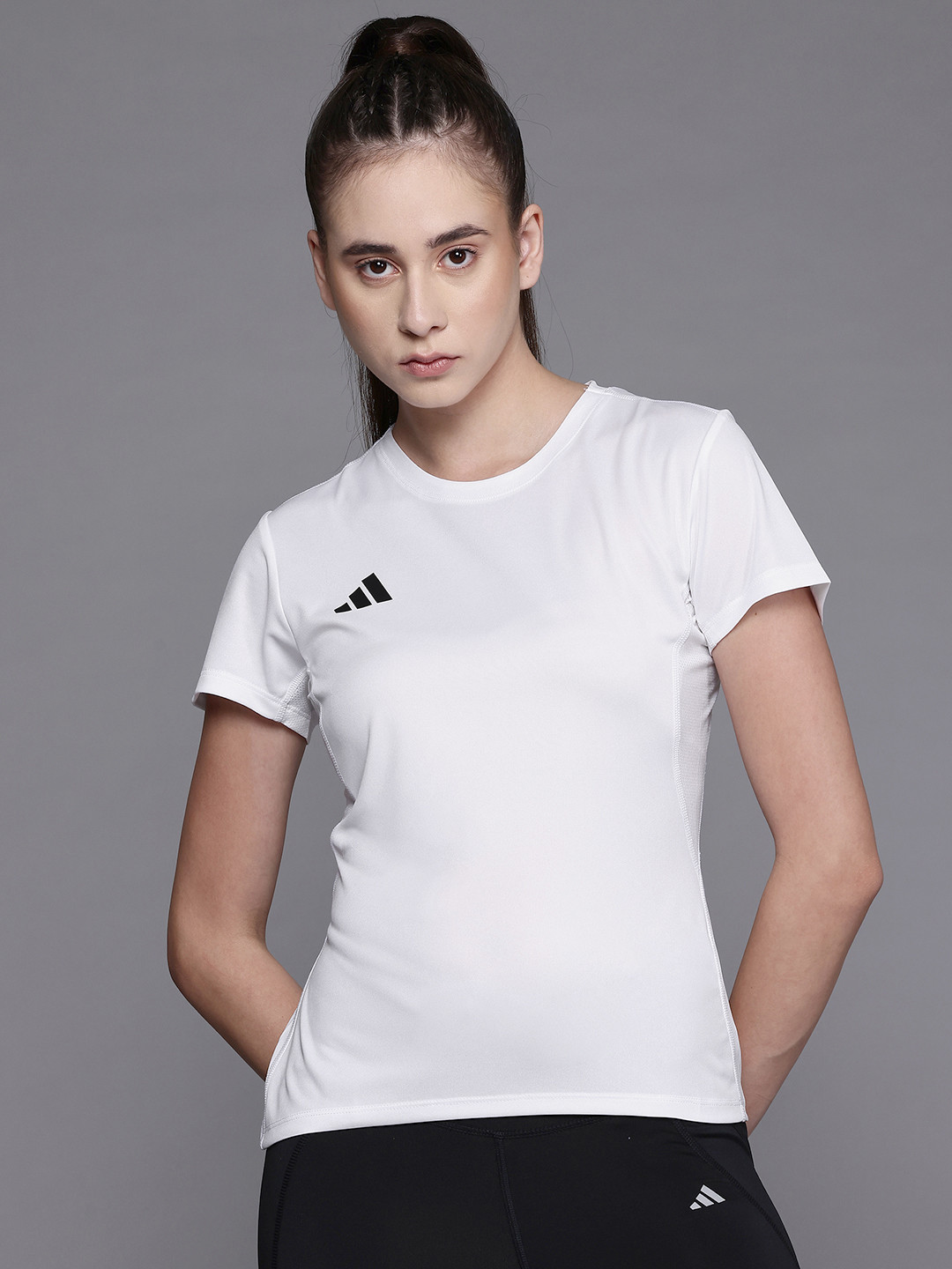ADIDAS Women Adizero Essential T-shirt with Mesh Detail