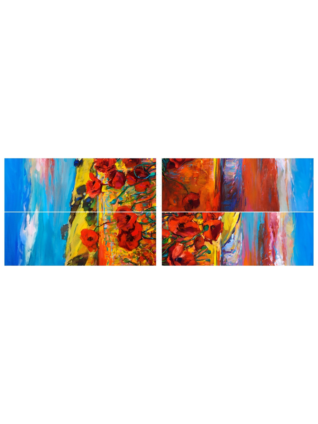 Inephos Nature Paper 2 Piece Wall Rectangle Paintings Wall Art -33 x 24 In
