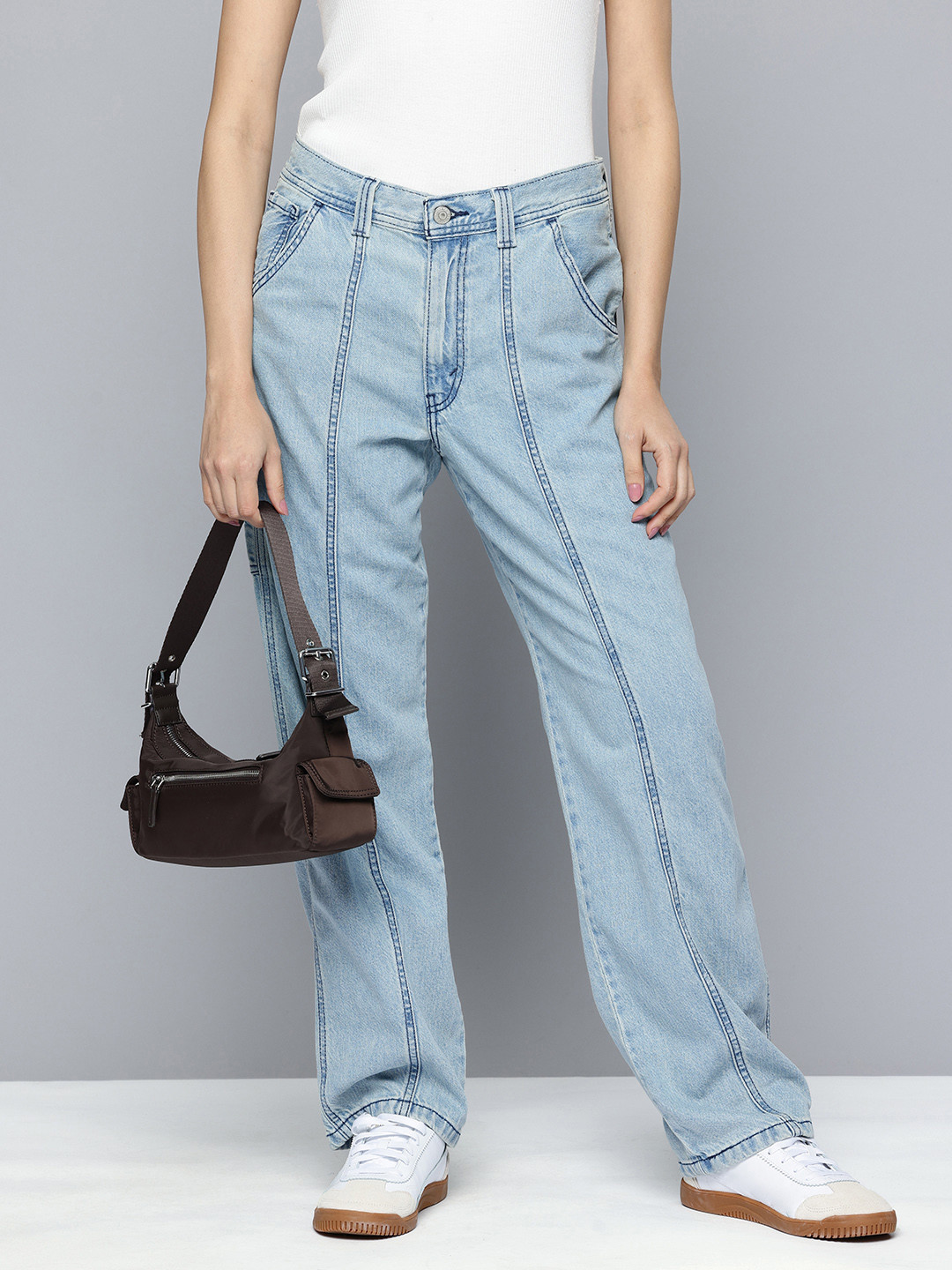 Levis Women High-Rise Heavy Fade Jeans - Baggy