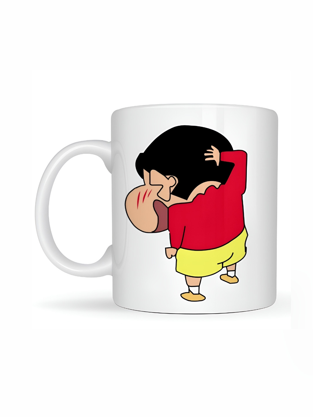 JAVA IMPRESSIONS White Cartoon Characters Ceramic Microwave Safe Mug-350ml