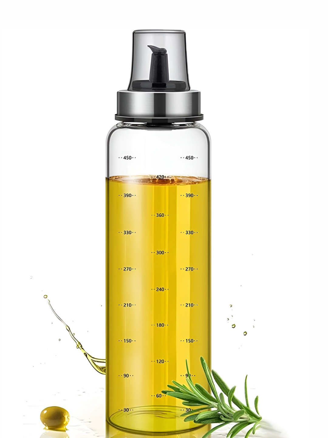 We3 Grey Glass Dishwasher Safe Seasoning Oil Dispenser