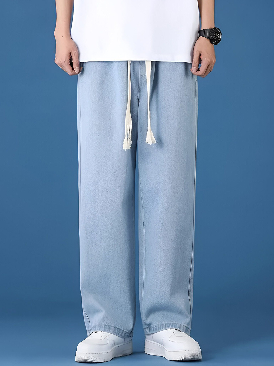 THIRD QUADRANT Men Loose Low Distress Jeans