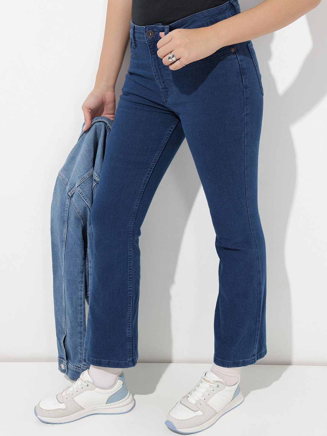 The Roadster Life Co. Women Bootcut Cropped Stretchable Jeans