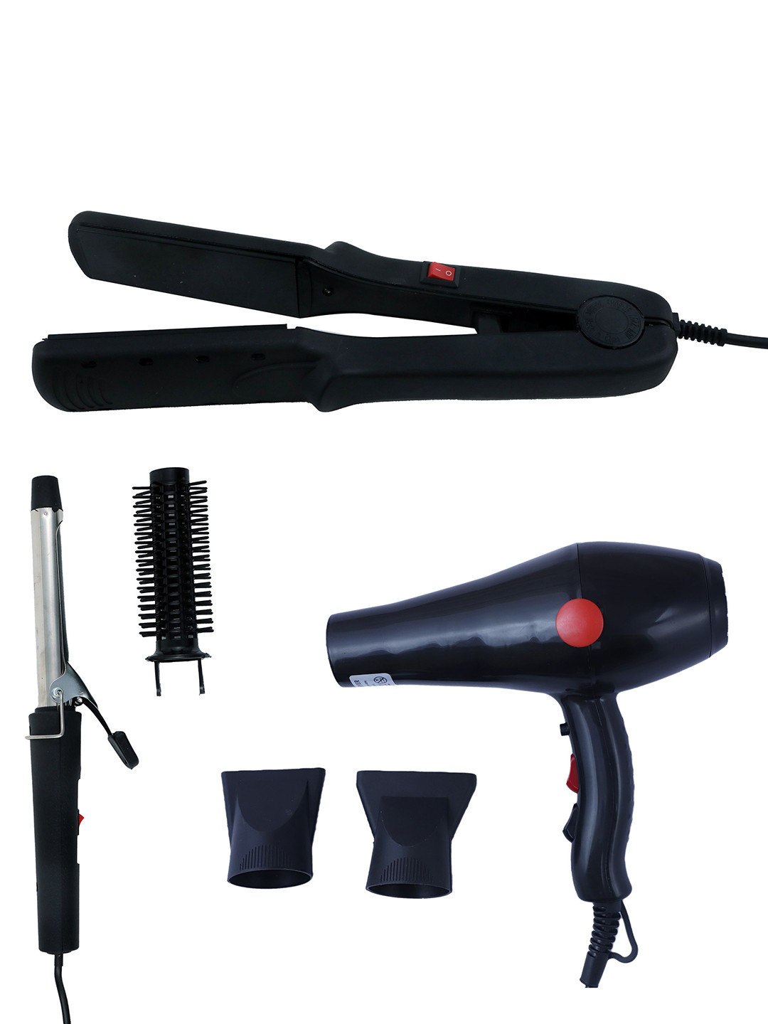 NIRVANI Set Of 3 2888 Hair Dryer With 522 Ceramic Plate Straightener & 471 Hair Curler