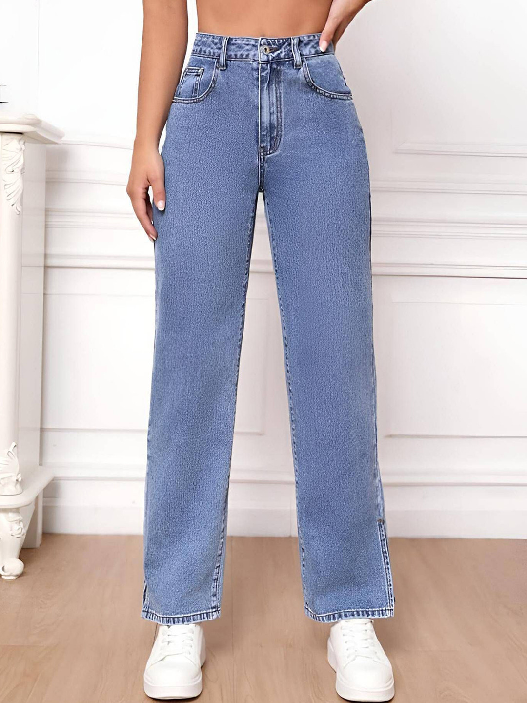 MERCEL Women Straight Fit High-Rise Stretchable Jeans