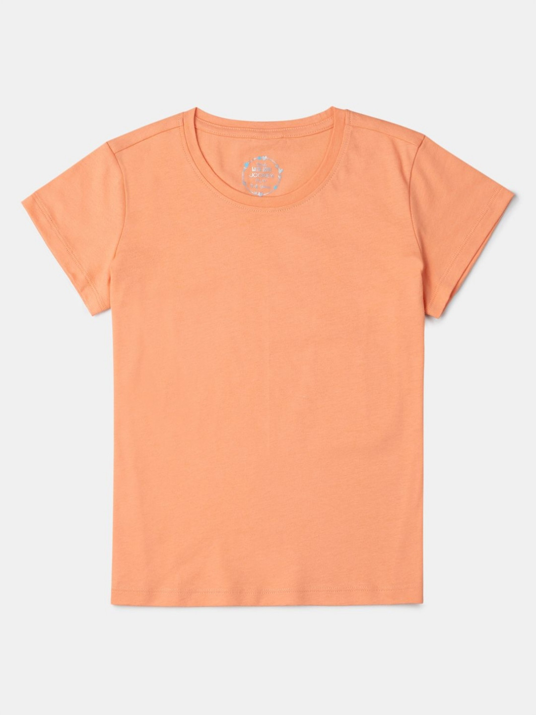 Jockey Girl's Super Combed Cotton Solid Regular Fit Round Neck Short Sleeve T-Shirt - RG02