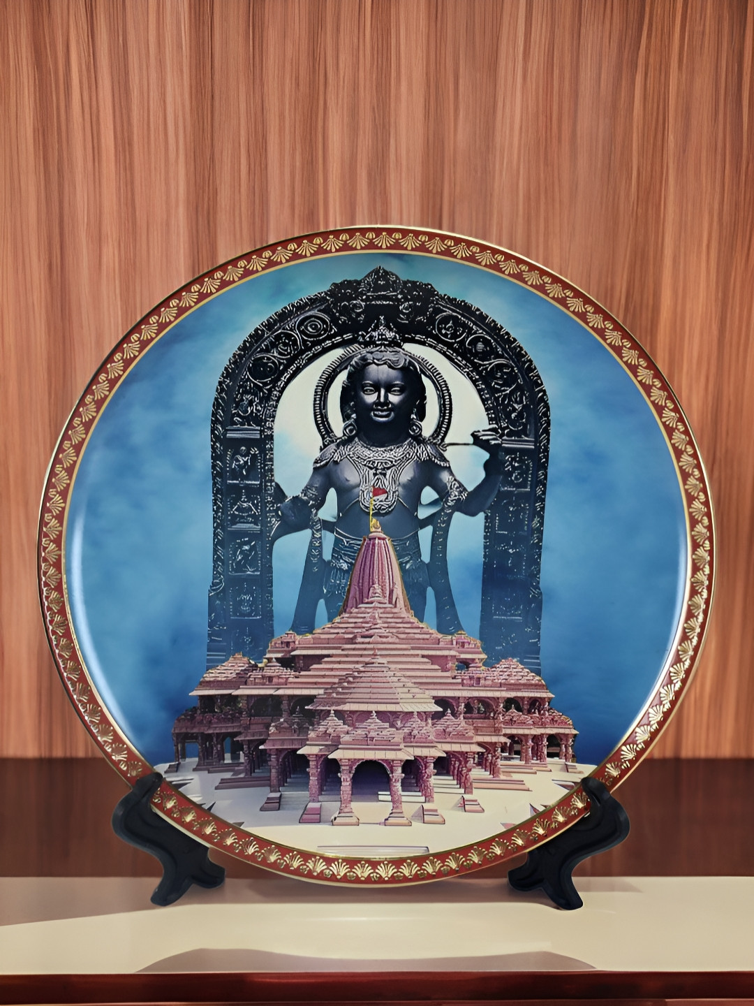 The Decor Lane Crafted Ceramics Glossy Hanging Hall Wall Plates-8In