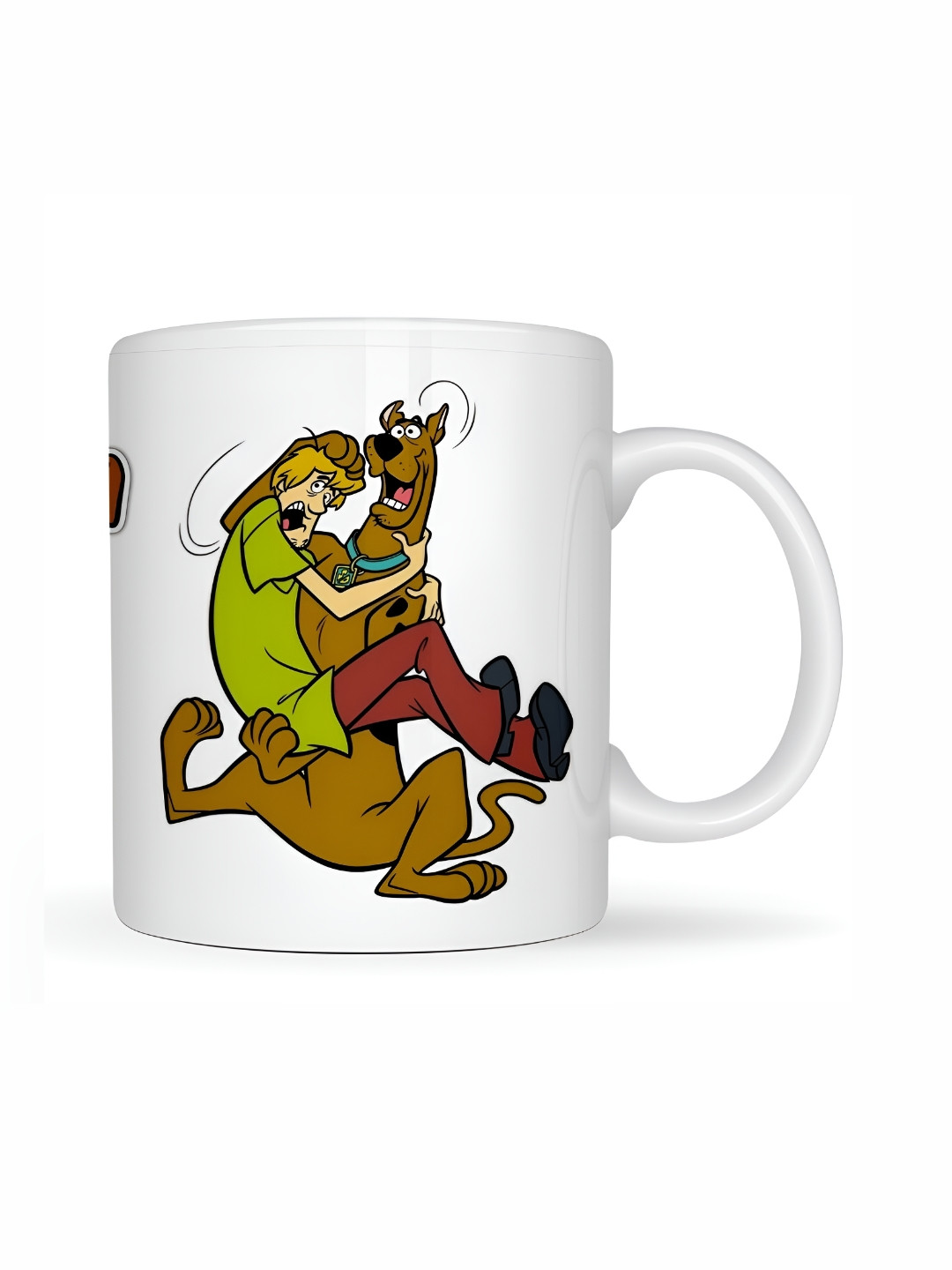 JAVA IMPRESSIONS Daisy White Cartoon Characters Ceramic Handmade Mug-250ml