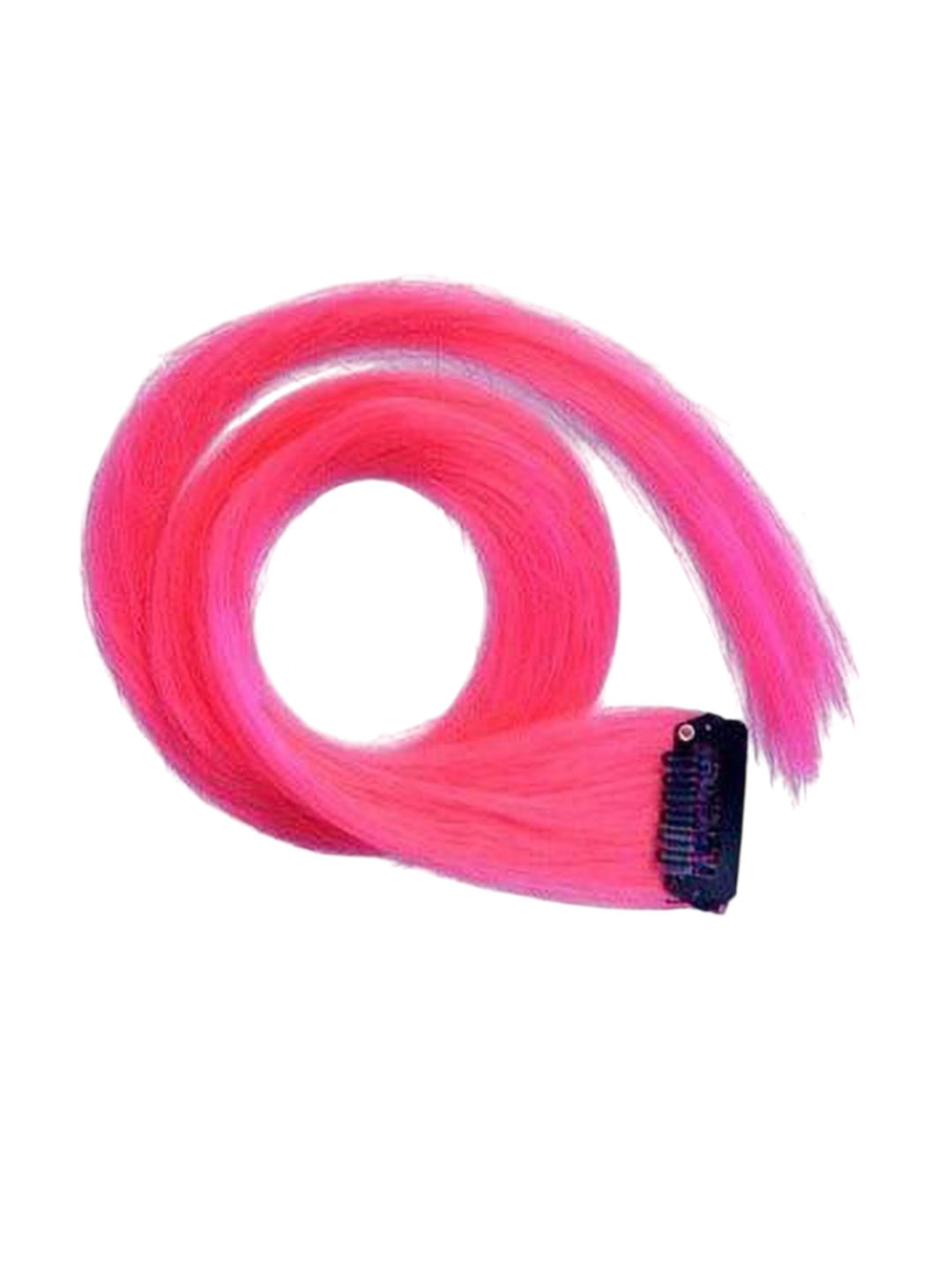 CRIBE Set Of 4 Clip-In Straight Colored Strand Hair Extension - Pink - 22 Inch each