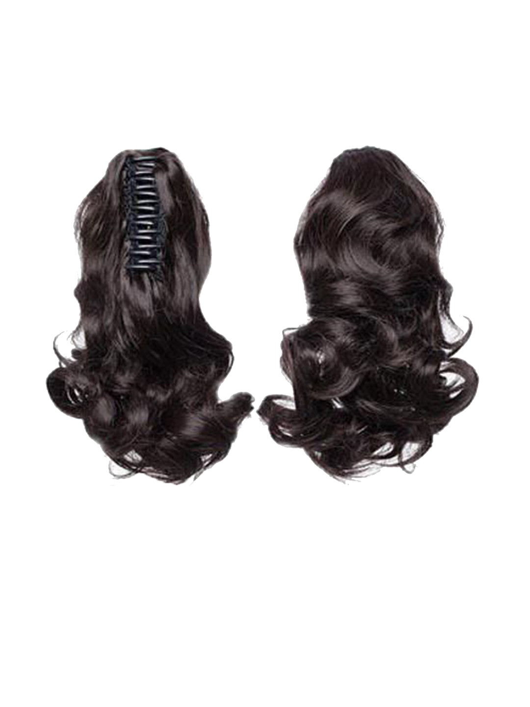 CRIBE Clip-In Ponytail Curly Hair Extension - Natural Brown - 24 Inch