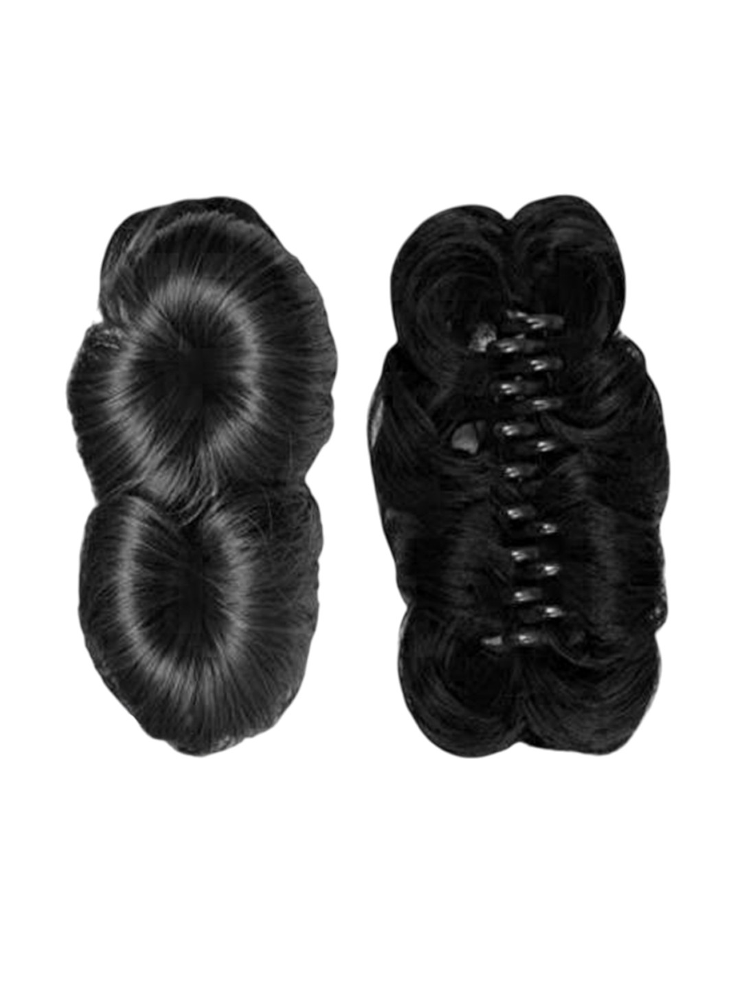 CRIBE Clip-In Juda Curly Bun Hair Extension - Black - 6 Inch
