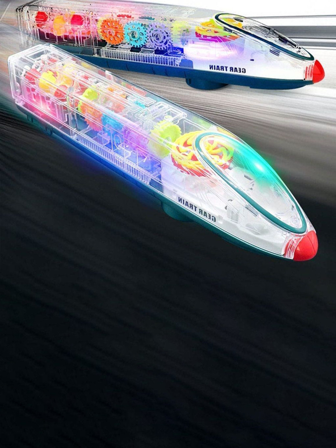 CHOCOZONE Kids Gear Train Toy With Lights & Bump