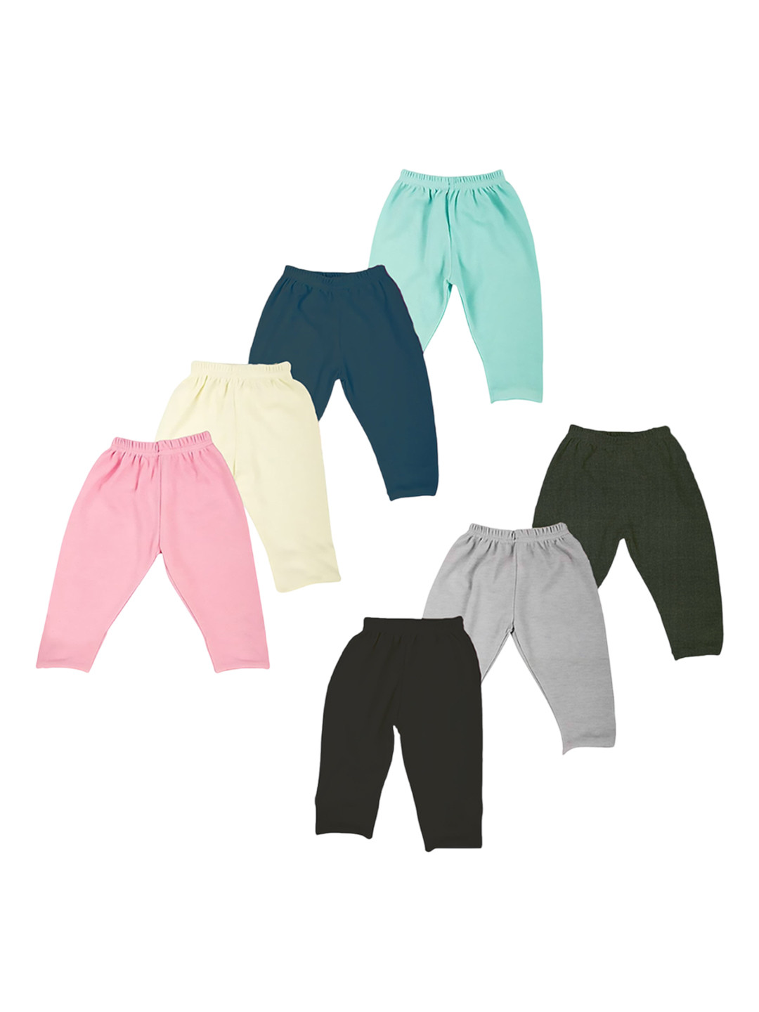 Lenam Kids Pack Of 7 Mid-Rise Track Pants