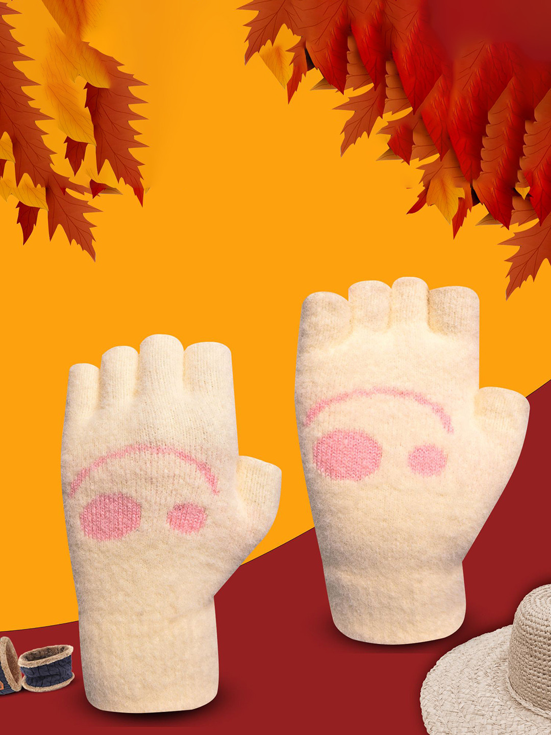 LOOM LEGACY Women Patterned Fingerless Gloves