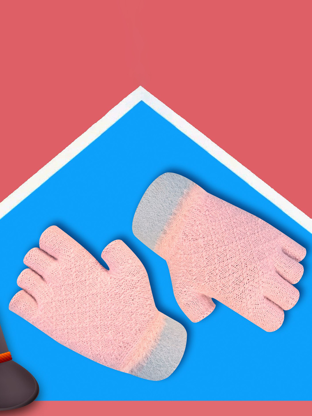 LOOM LEGACY Women Patterned Fingerless Gloves