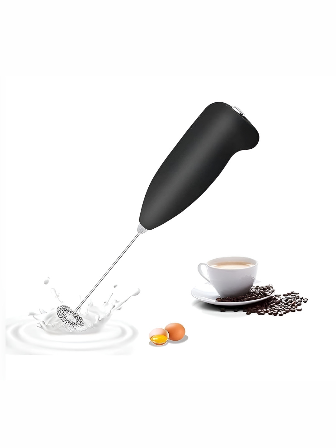 Adbeni Black Stainless Steel Electric Coffee Hand Blender