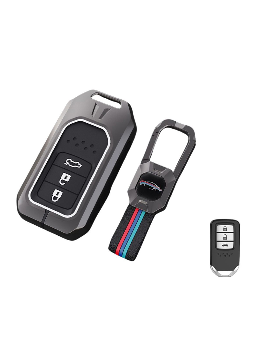 CONTACTS Metal Silicon Honda 3 Button Compatible Key Cover